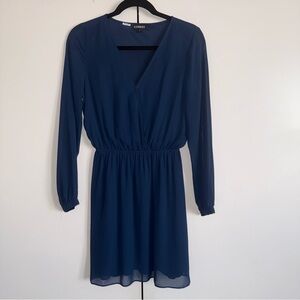 Express Navy Long Sleeve Dress